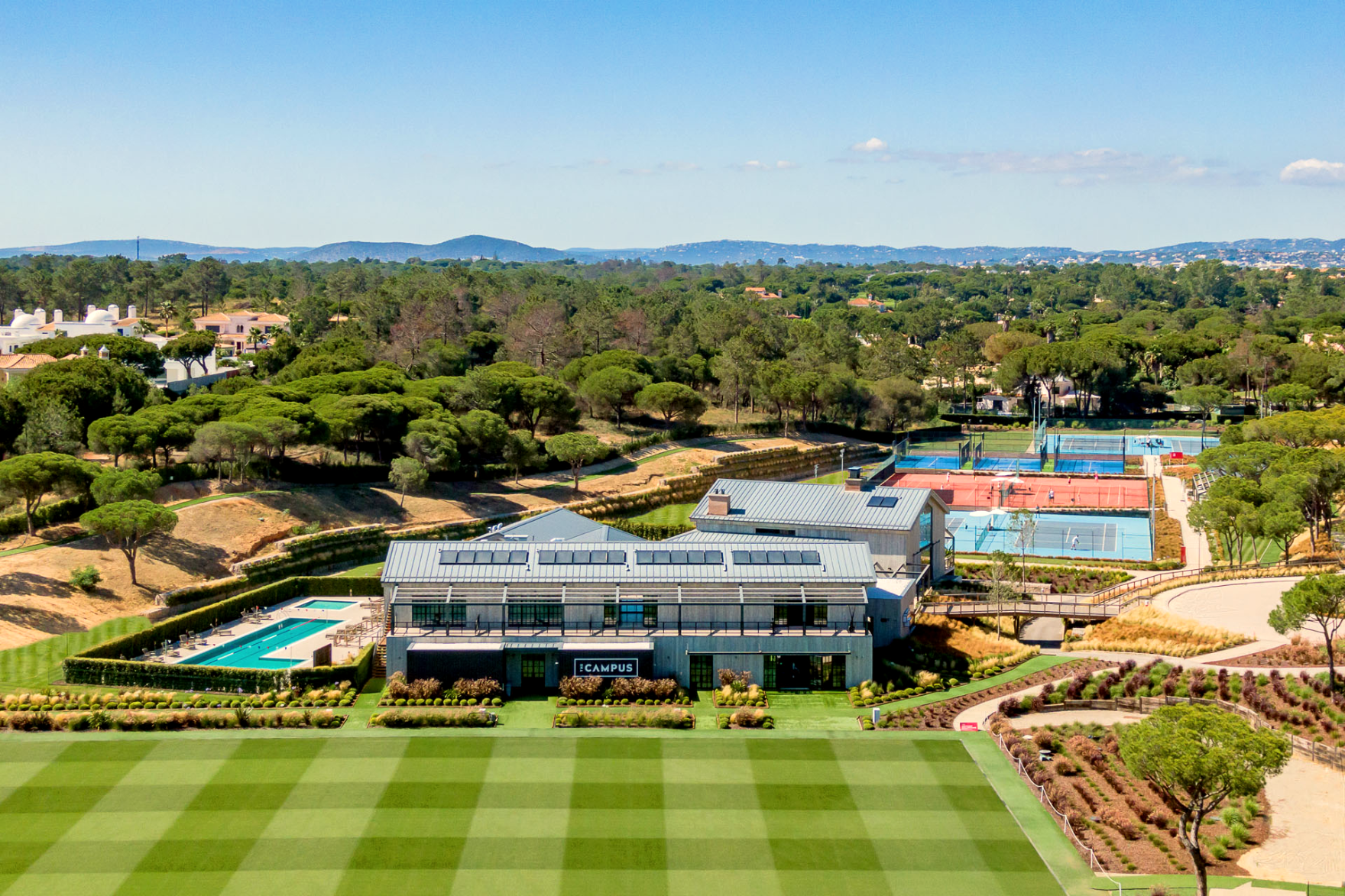 The pitch and the grounds at The Campus